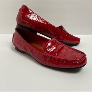Lauren Ralph Lauren Red Loafer Flats Women's 8M